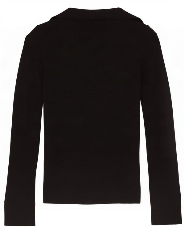 Женский кардиган Massimo Dutti UK 10, маленький черный шерстяной свитер
