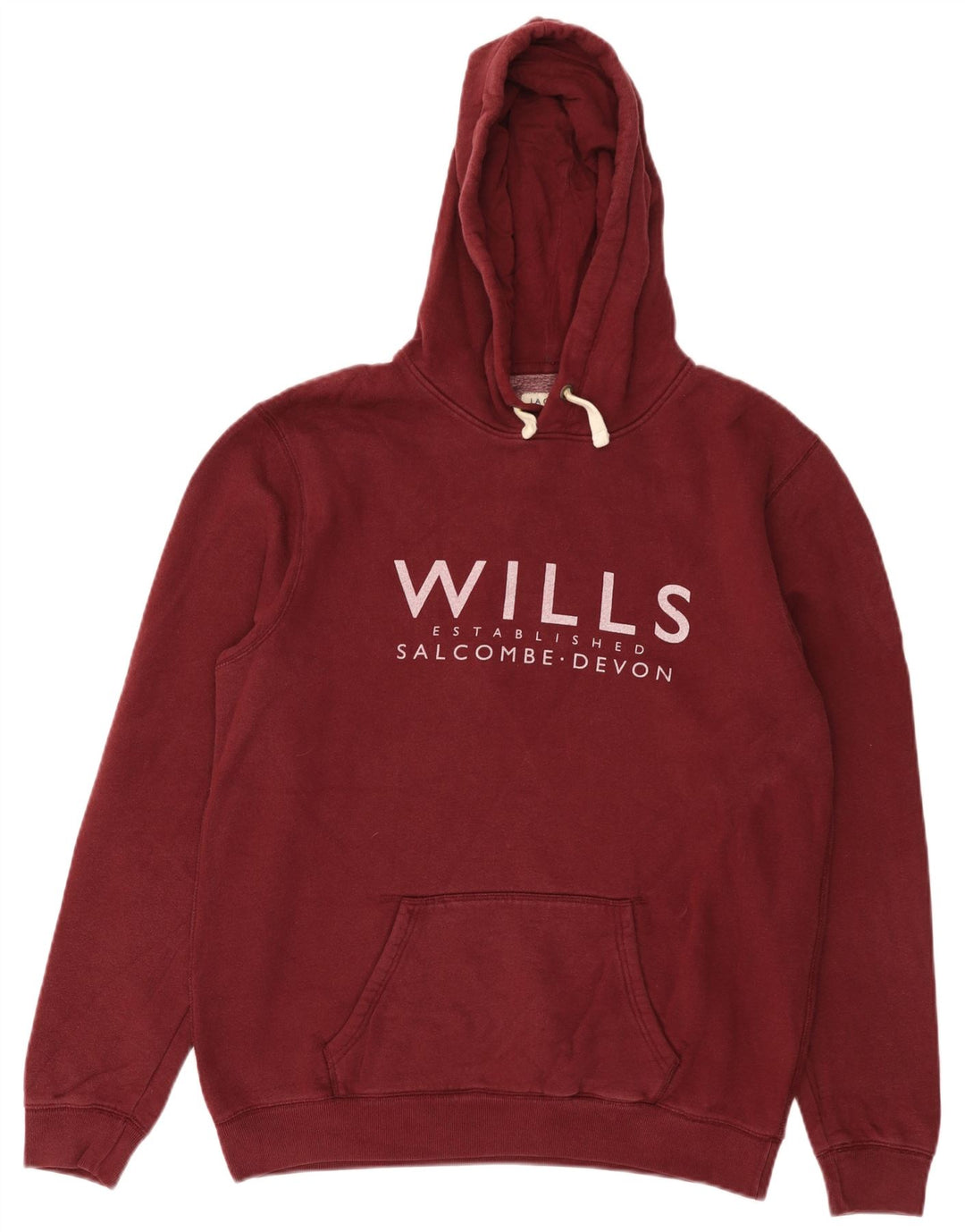 Мужской джемпер с капюшоном JACK WILLS Salcombe Devon, хлопковый, темно-бордовый среднего размера