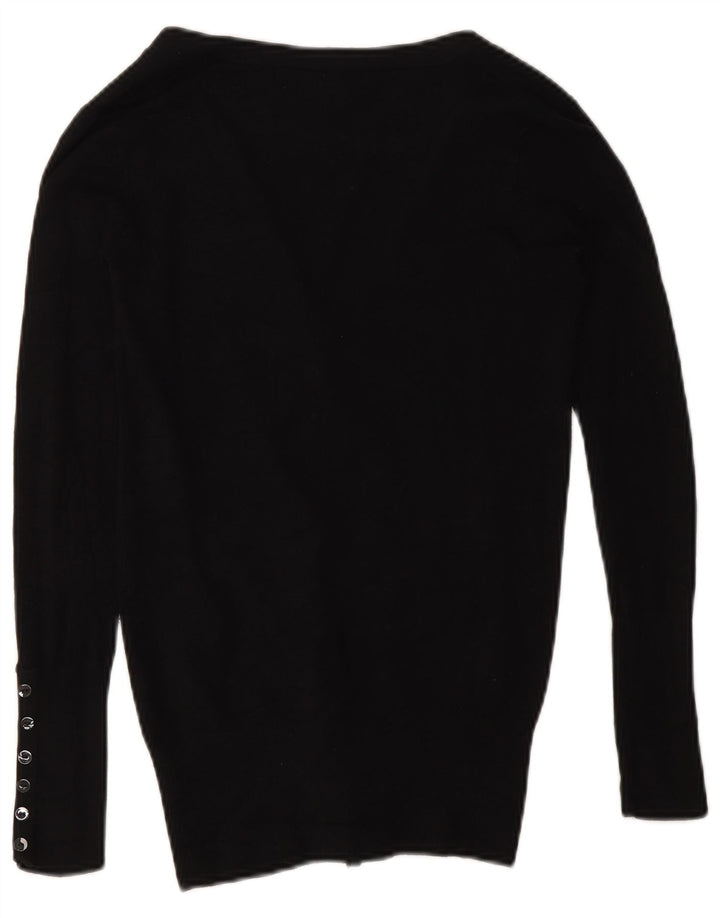 Женский кардиган Zara UK 10, маленький черный вискоза