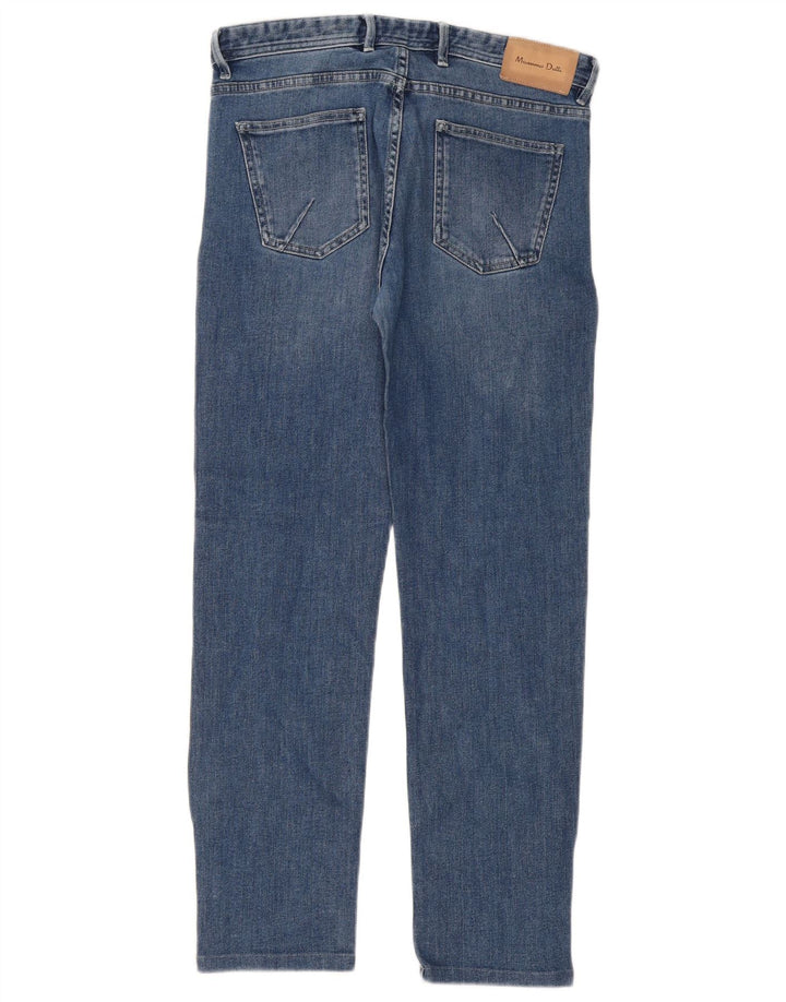 Мужские зауженные джинсы Massimo Dutti EU 42, большие W32 L30, синие