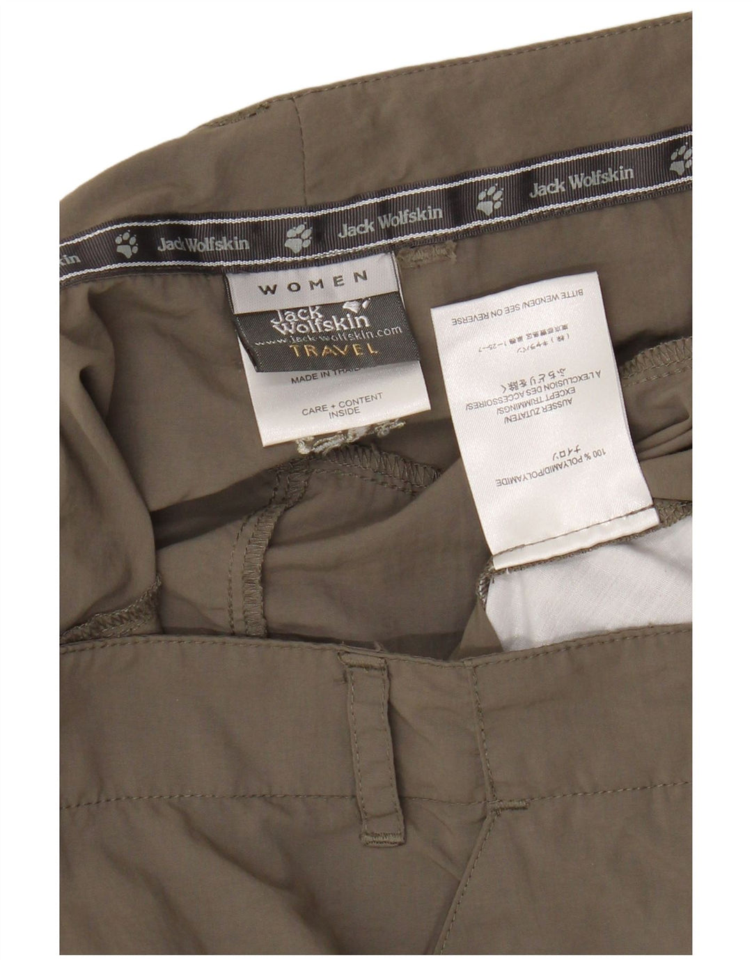 JACK WOLFSKIN Женская мини-юбка-карго UK 14/16, большая W34 Серый полиамид