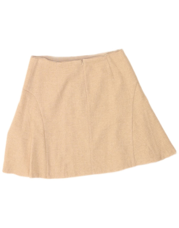 Massimo Dutti Женская мини-юбка EU 40 Medium W30 Бежевая шерсть