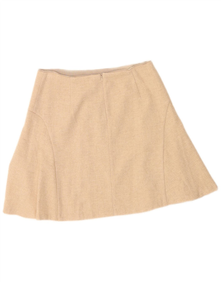 Massimo Dutti Женская мини-юбка EU 40 Medium W30 Бежевая шерсть