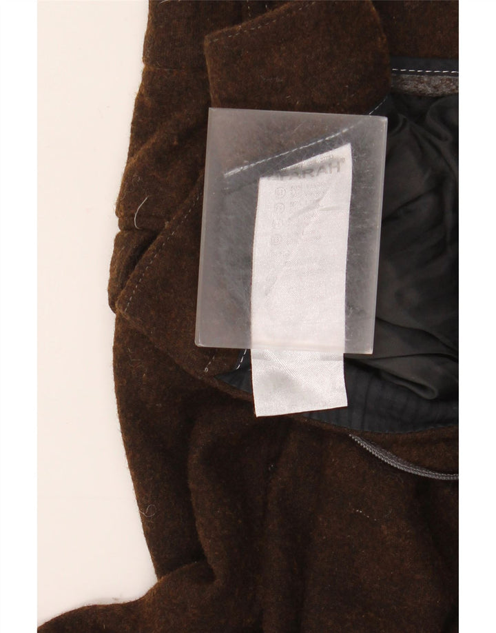 FARAH Мужские прямые костюмные брюки W34 L26 Коричневые шерстяные