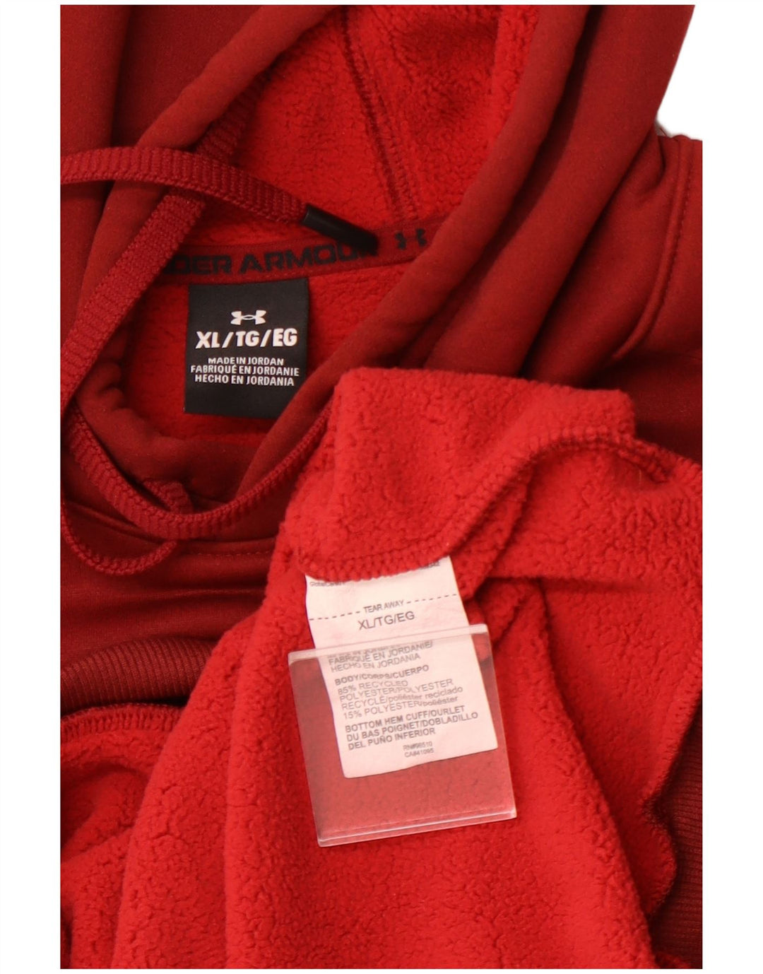 Мужской джемпер с капюшоном UNDER ARMOR XL бордовый полиэстер