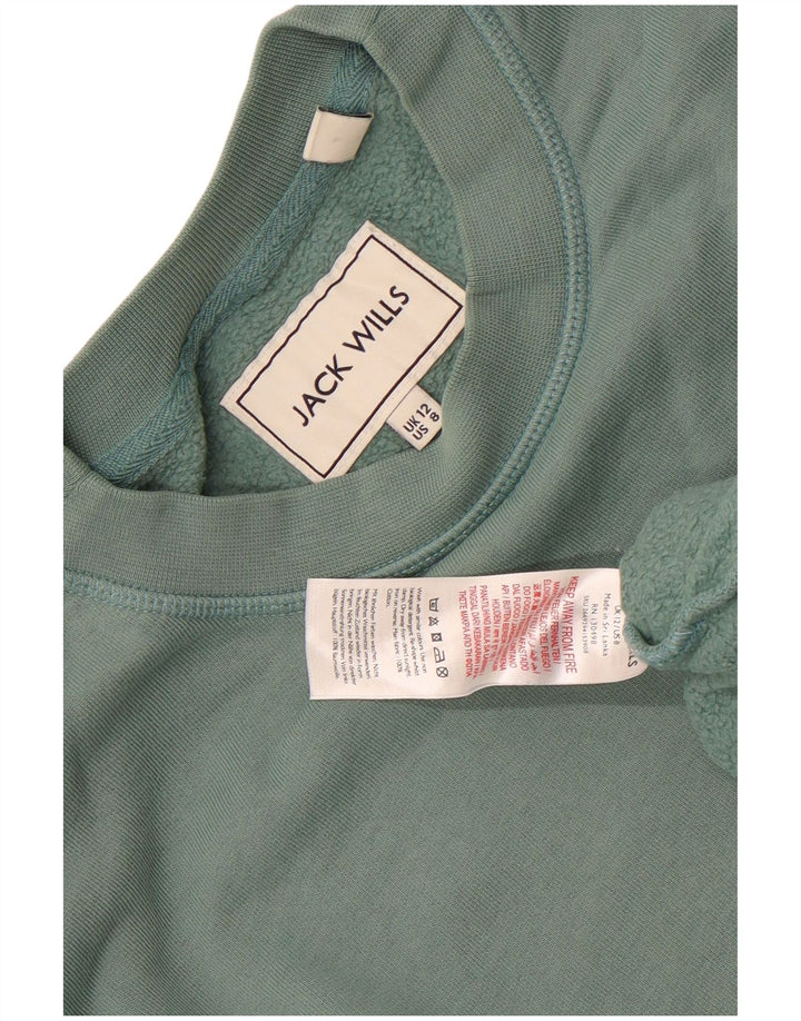 Женский джемпер оверсайз Jack Wills, британский цвет 12, средний зеленый хлопок, хлопок