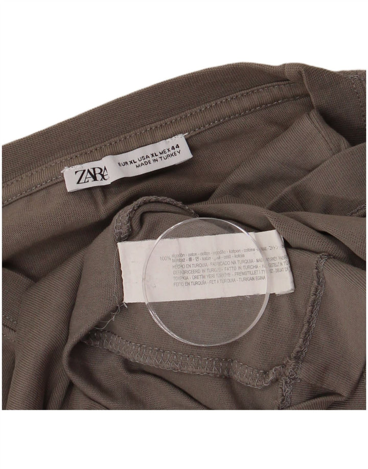 Мужская футболка ZARA XL, серый хлопок