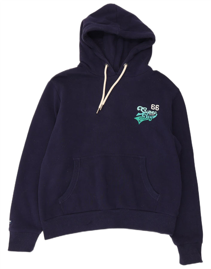 Мужской джемпер с капюшоном Superdry с рисунком 2XL, темно-синий, хлопок