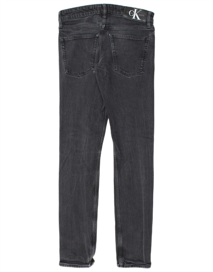 Мужские потертые узкие джинсы Calvin Klein W29 L32, черный хлопок
