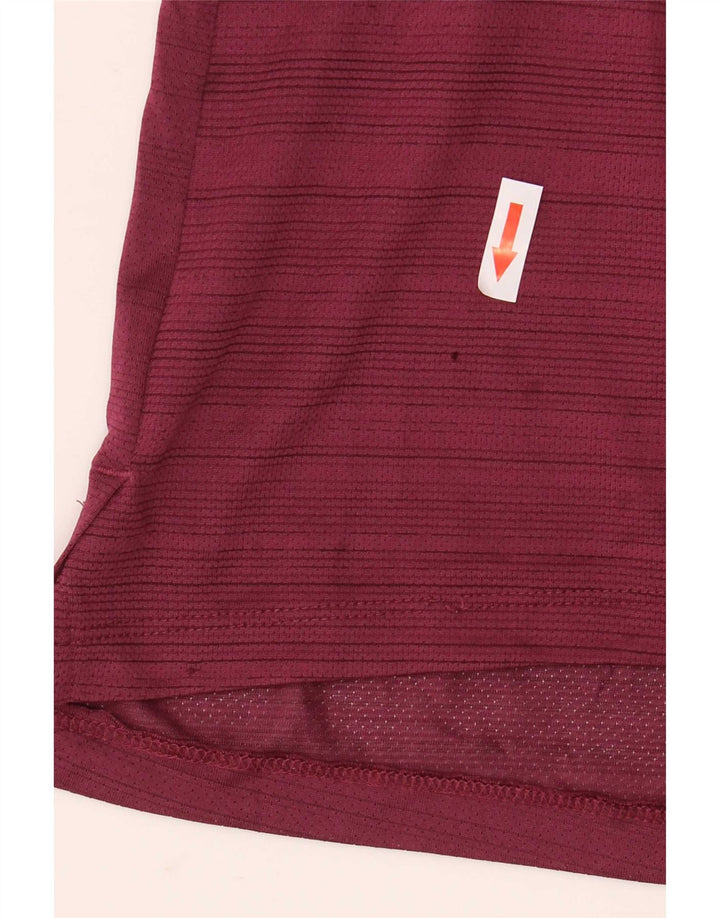 Мужская футболка Nike Dri Fit из полиэстера в большую бордовую полоску