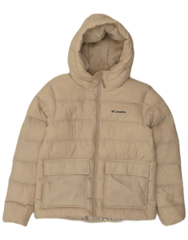 Женская утепленная куртка Columbia Omni-Heat с капюшоном UK 14, средний бежевый нейлон