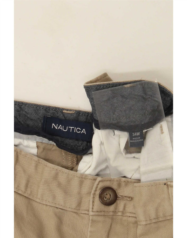 Мужские шорты чинос Nautica W34 большие бежевые