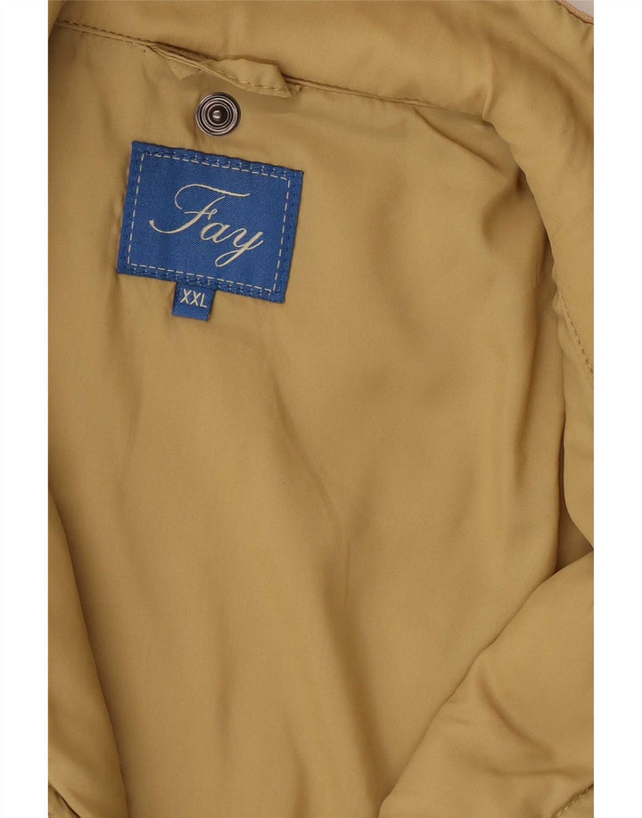 Женская стеганая куртка Fay UK 20 2XL бежевого цвета с цветными блоками