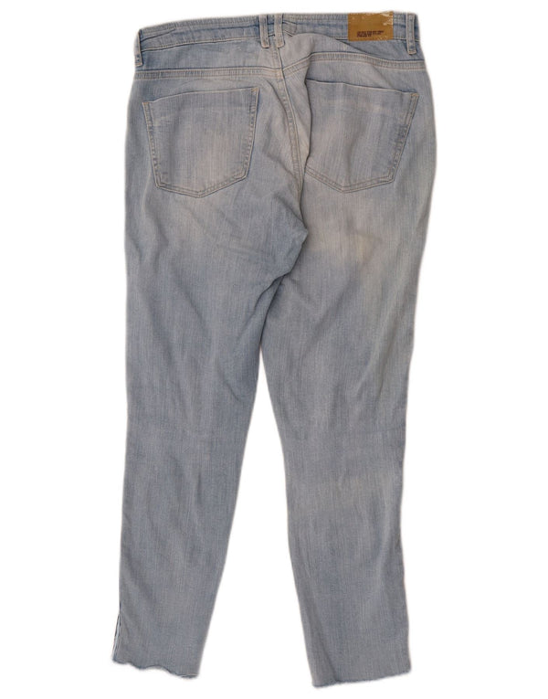 Женские узкие джинсы Zara EU 38, маленькие W28 L27, синие цветные блоки