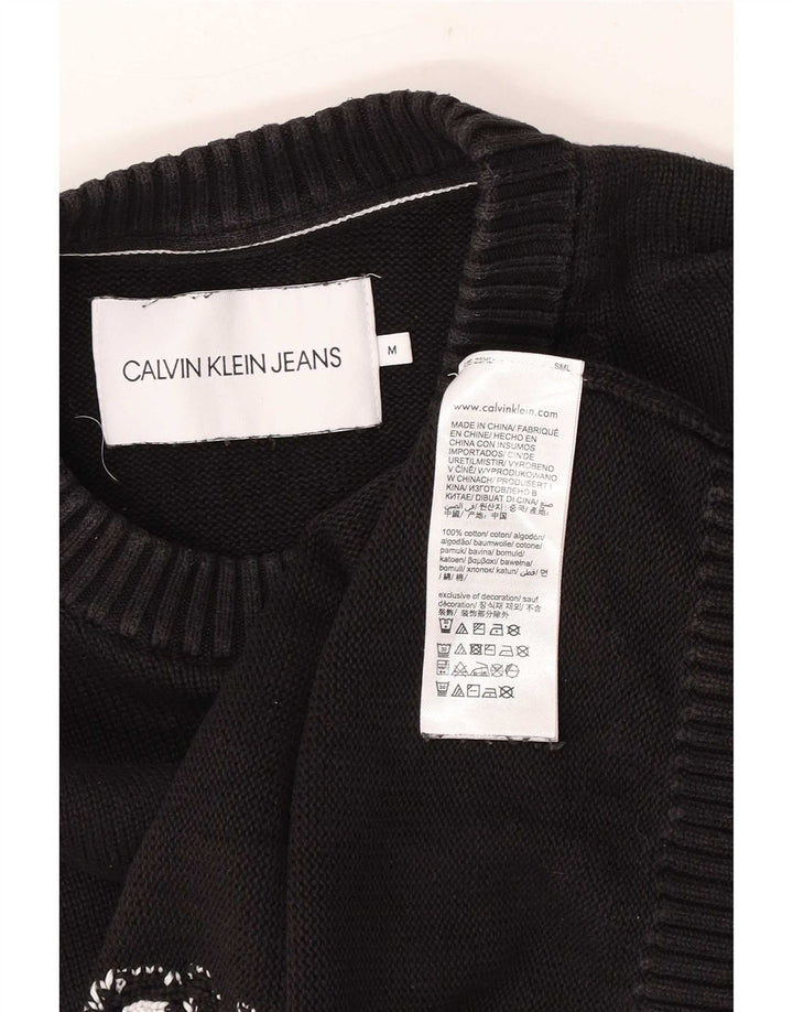 Мужской джемпер с круглым вырезом Calvin Klein Jeans, средний черный классический
