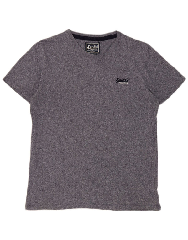 Мужская футболка Superdry Top XL Темно-синяя в крапинку из хлопка