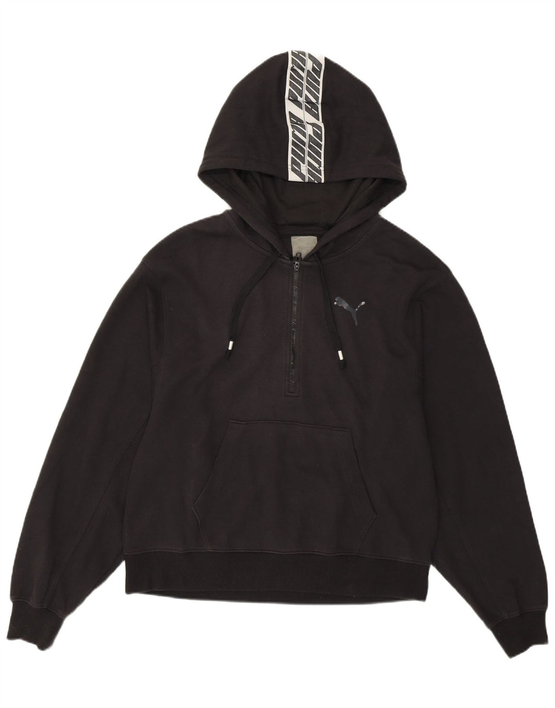 Женский джемпер с капюшоном PUMA UK 16, большой черный, хлопок