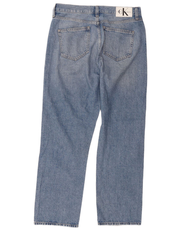 Мужские прямые джинсы с высокой талией Calvin Klein W30 L27 синие