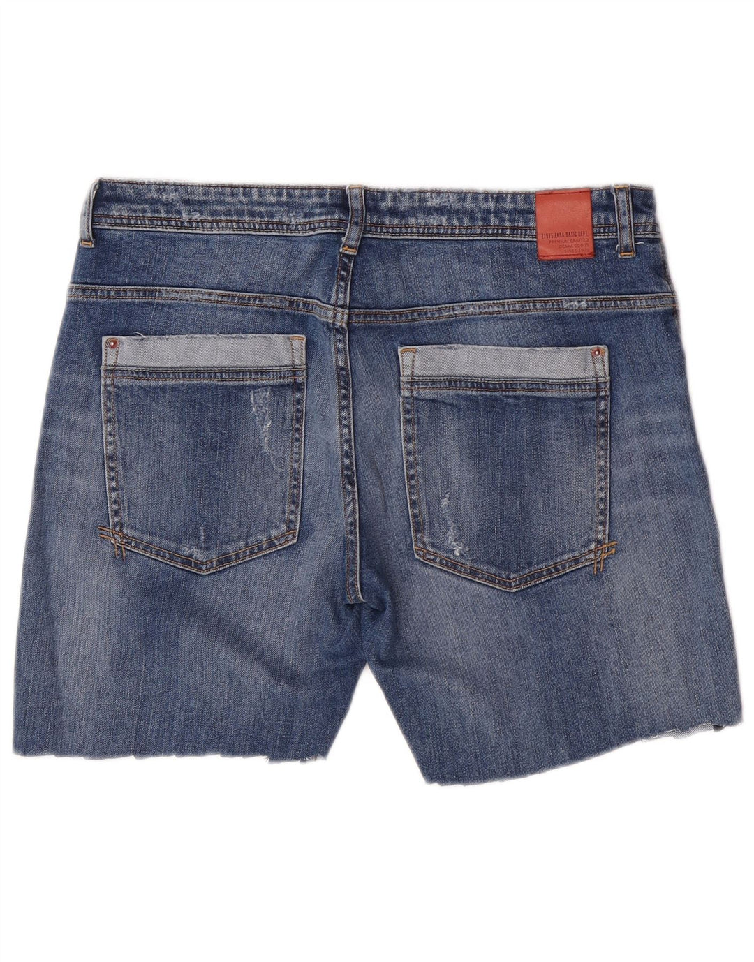 Женские джинсовые шорты Zara EU 40 Medium W30 Синие с цветочным принтом