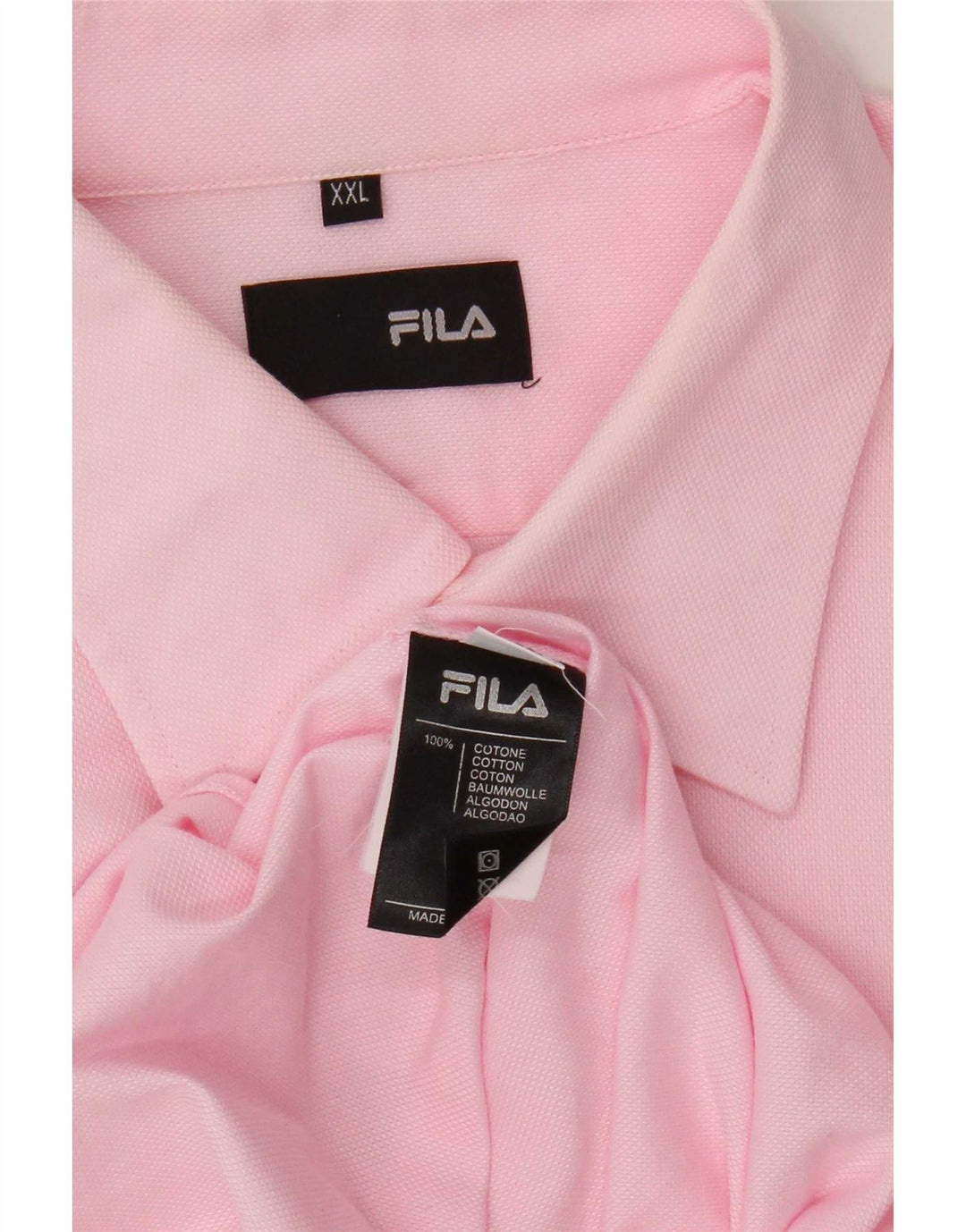 Fila Мужская Рубашка 2XL Розовый Хлопок