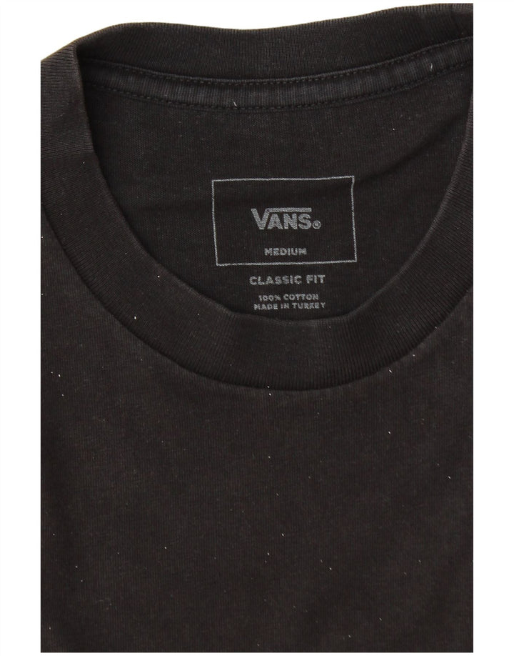 Мужская футболка классического кроя с рисунком Vans, средний черный