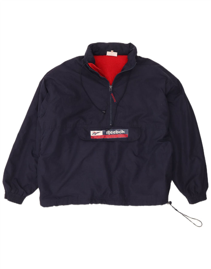 Мужской анорак с капюшоном Reebok Oversized, Великобритания 36, маленький, темно-синий