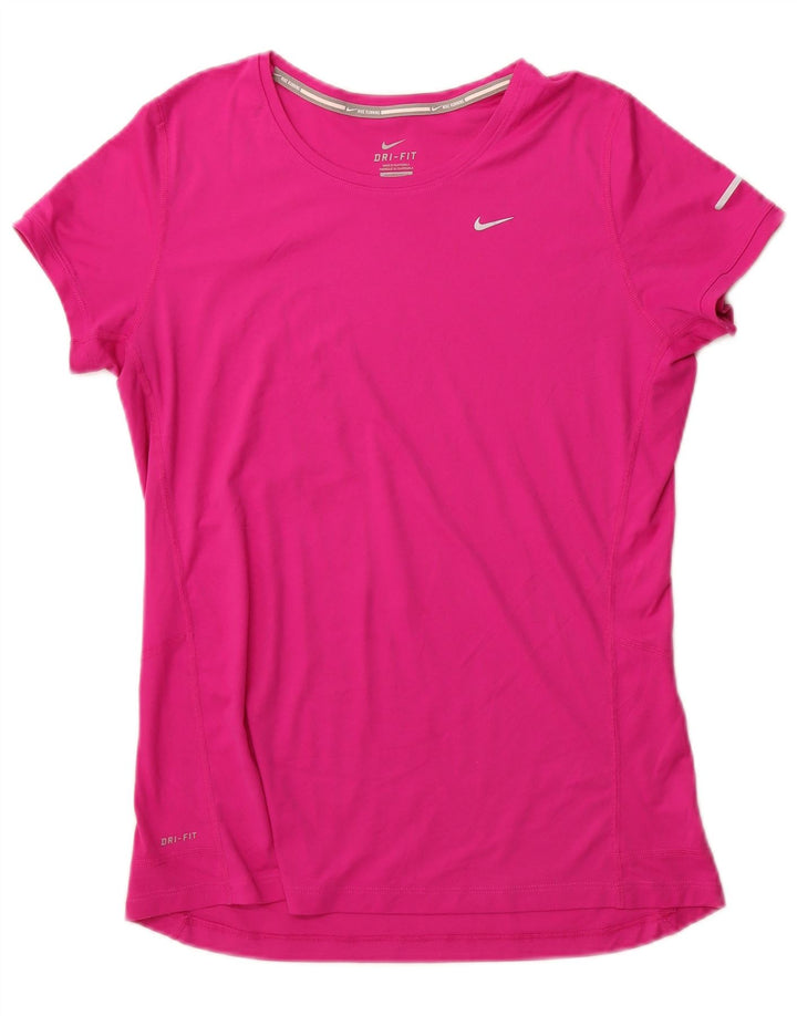 Женская футболка Nike Dri Fit Top UK 14, большая розовая