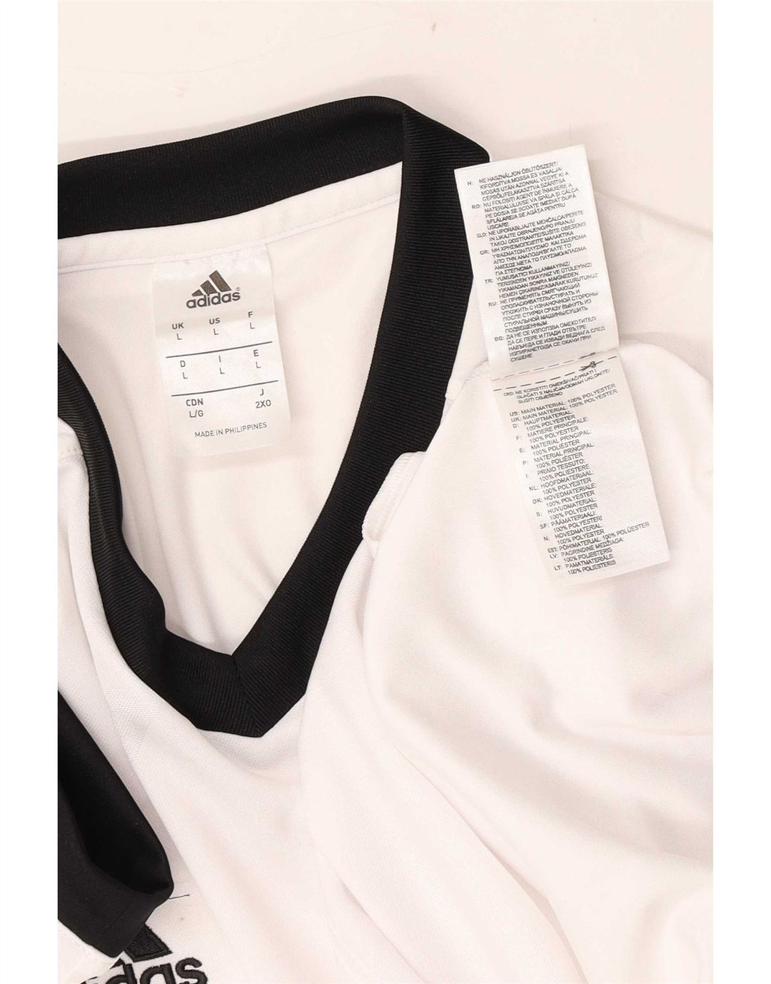 Мужская футболка Adidas Climalite, большой белый полиэстер