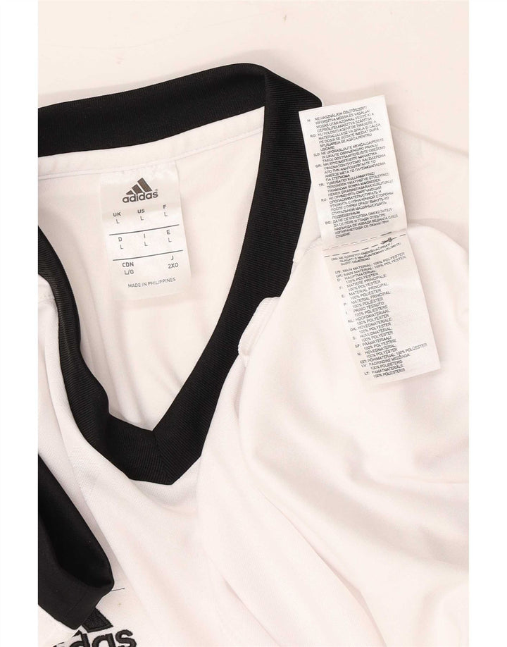 Мужская футболка Adidas Climalite, большой белый полиэстер