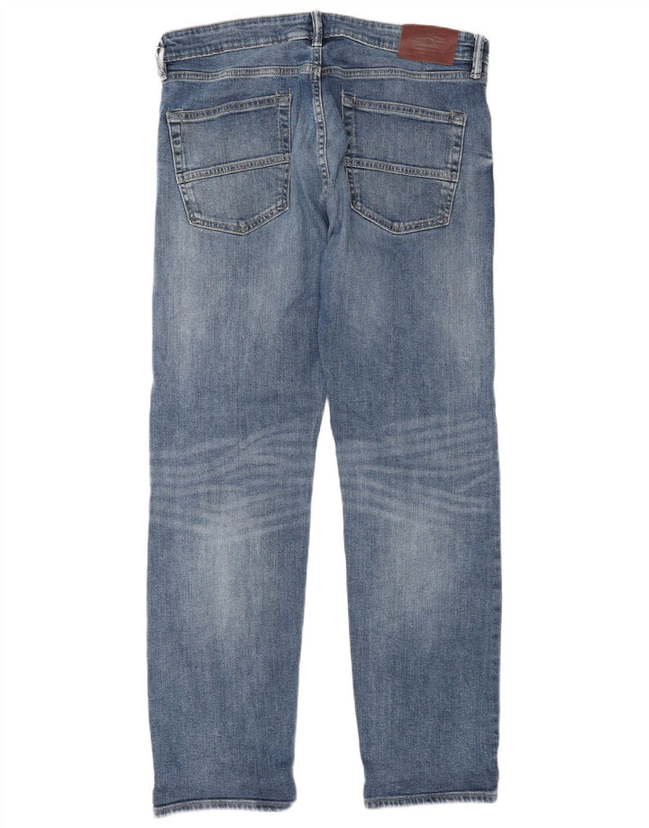 Мужские прямые джинсы Marks & Spencer W34 L31 синие, хлопок