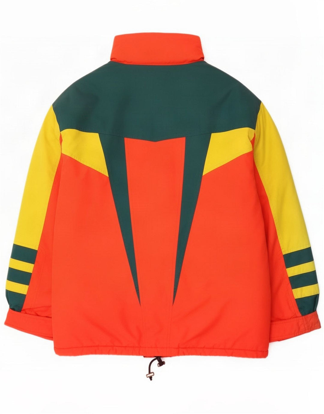 Мужская лыжная куртка Fila с графическим рисунком IT 50, большая оранжевая, полиэстер с цветными блоками