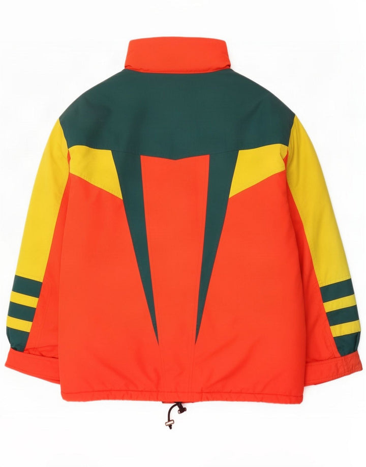 Мужская лыжная куртка Fila с графическим рисунком IT 50, большая оранжевая, полиэстер с цветными блоками
