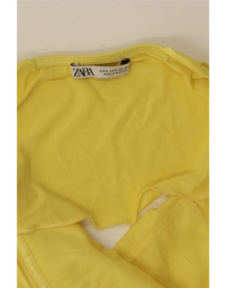 Женский многоуровневый топ без рукавов Zara UK 8, маленький желтый
