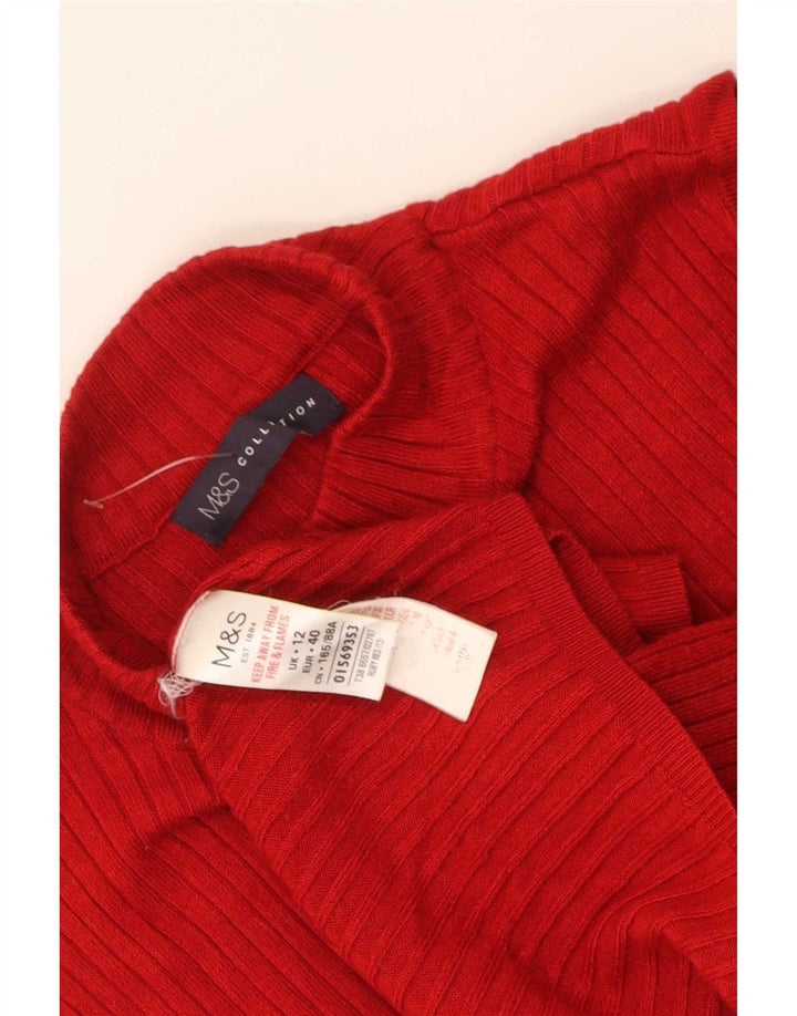 Женская майка без рукавов Marks & Spencer UK 12, средний красный, вискоза
