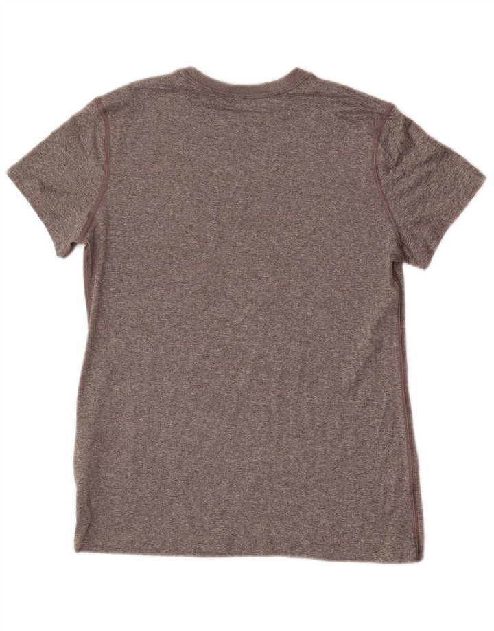 Футболка NIKE с рисунком для девочек, топ 13–14 лет, XL, серый полиэстер с крапинками