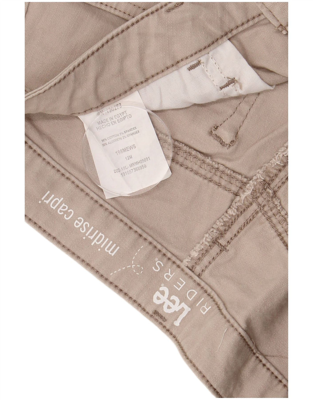 Женские капри LEE Riders со средней посадкой США 12, большие W32 L20, бежевые