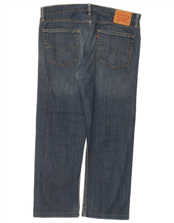 Мужские прямые джинсы Levi's 504 W36 L27 синие, хлопок