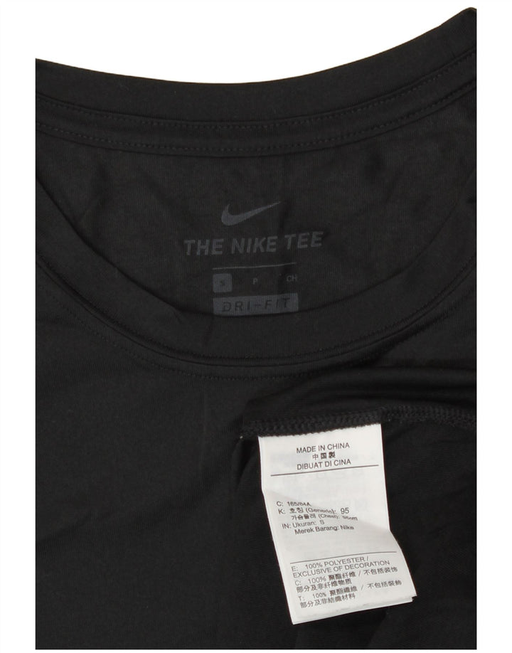 Мужская футболка Nike Dri Fit, маленький черный полиэстер