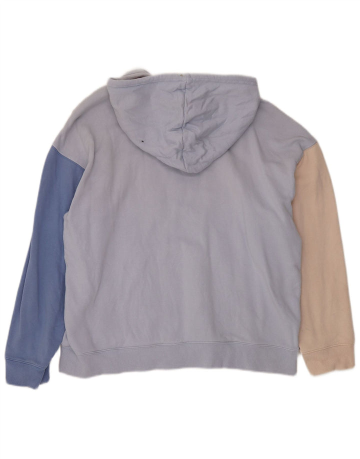 Женский джемпер с капюшоном ADIDAS Oversized UK 12/14, средний синий, цветной блок