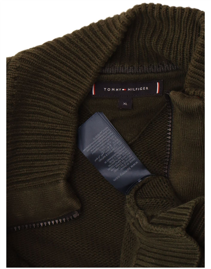 Мужской кардиган Tommy Hilfiger XL, зеленый хлопок