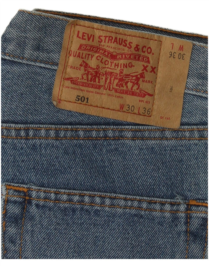 Мужские прямые джинсы LEVI'S 501 W30 L28 синие