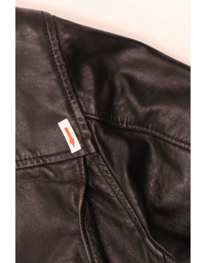 Винтажная мужская кожаная куртка IT 48 Medium Black