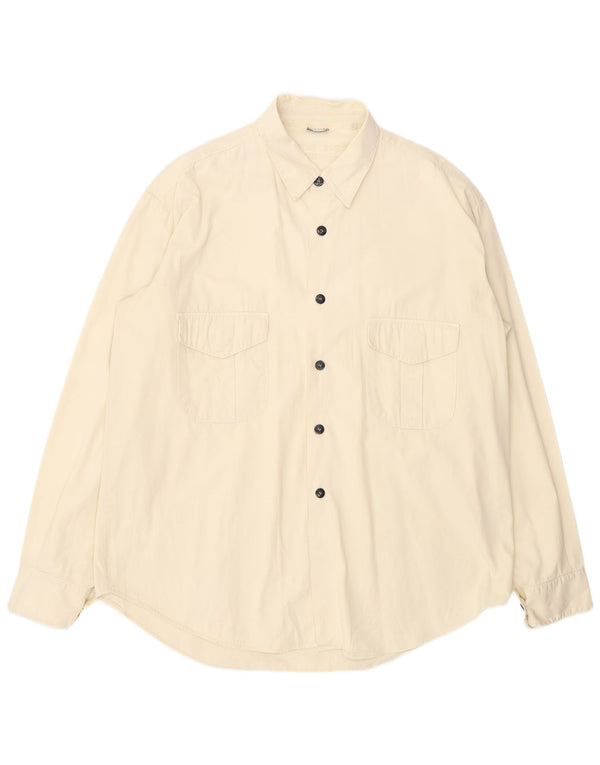 STONE ISLAND Мужская рубашка 2XL Off White Cotton Classic