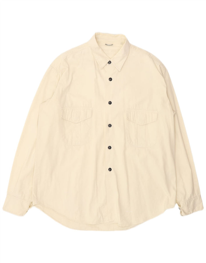 STONE ISLAND Мужская рубашка 2XL Off White Cotton Classic