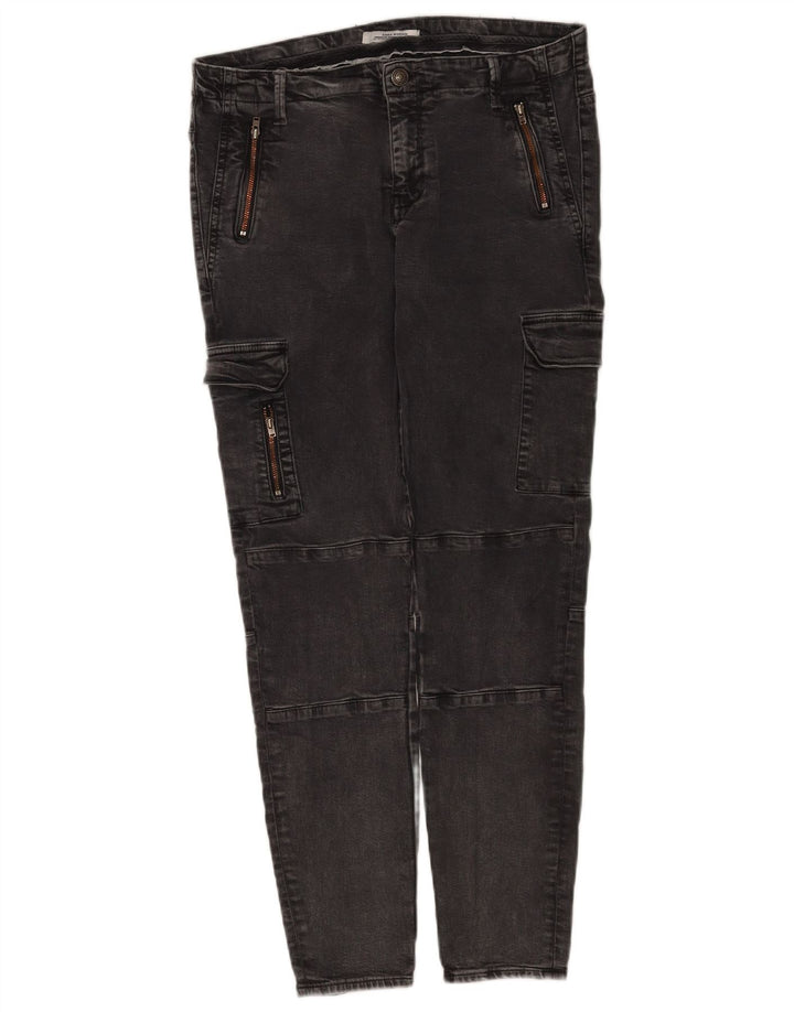 Женские узкие джинсы-карго Zara EU 42, большие W32 L28, серые