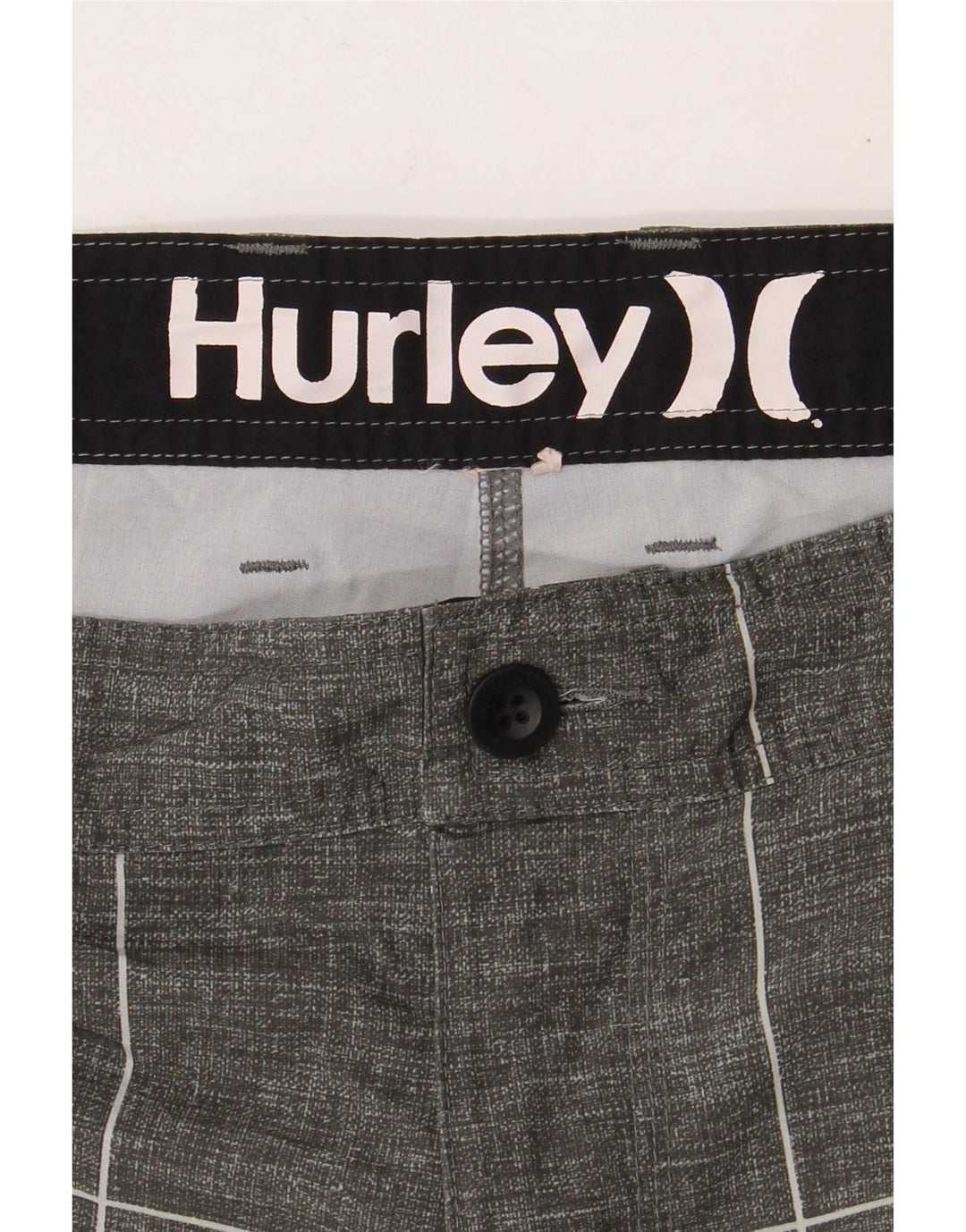 Мужские шорты чинос Hurley W34, большие серые с геометрическим рисунком