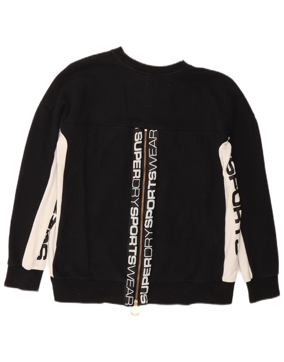 Женский джемпер с рисунком Superdry UK 10, маленький черный с цветными блоками