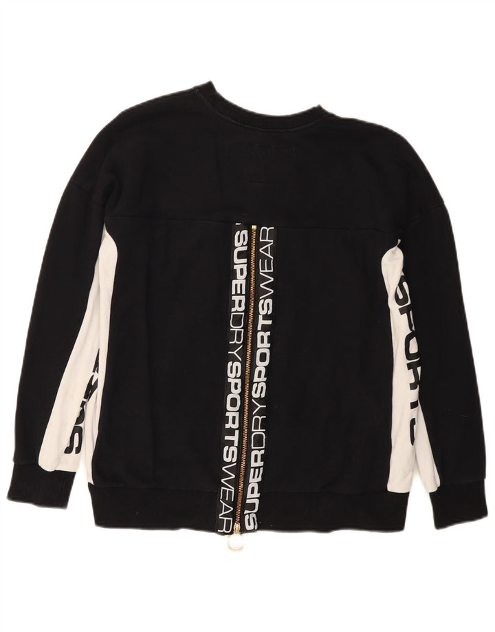 Женский джемпер с рисунком Superdry UK 10, маленький черный с цветными блоками