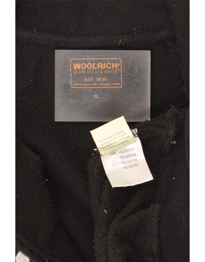 Женская флисовая куртка Woolrich с графическим рисунком UK 18 XL, черный полиэстер