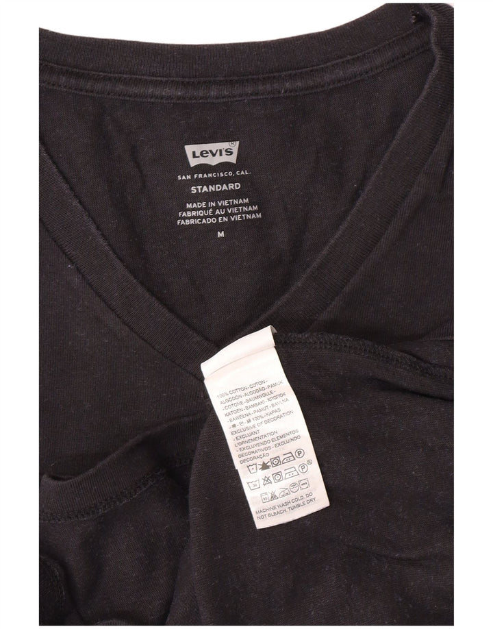 Мужская футболка LEVI'S Standard из хлопка среднего размера, черная